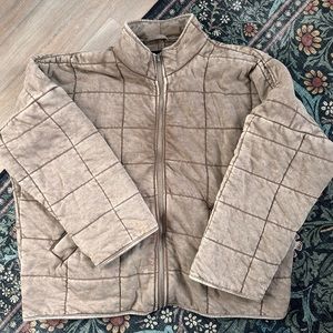 Quilted Beige Jacket. Super oversized, it’s an XL and fits like it.